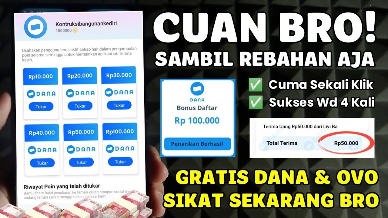 Aplikasi Penghasil Uang: Dapatkan Saldo DANA Gratis Hingga Rp250.000 dengan 7 Aplikasi Ini!