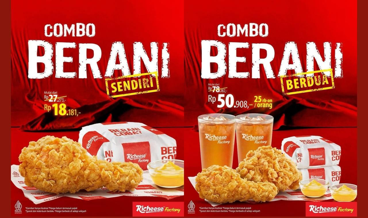 PROMO PUAS! Recheese Factory: Combo BERANI Mulai Rp18.181, Cocok Sendiri atau Berdua Cuma Rp50.908