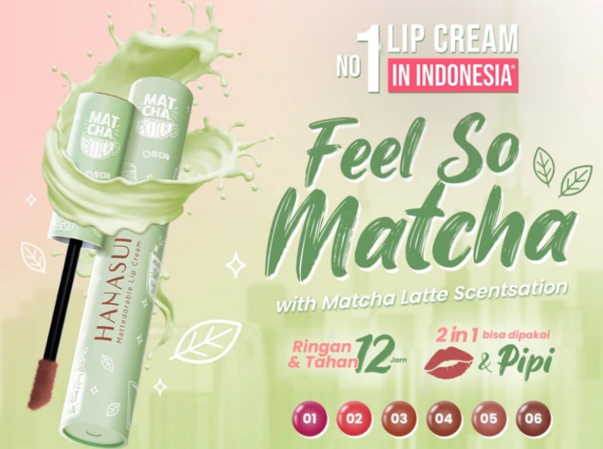 Shade Hanasui Lip Cream untuk Kulit Sawo Matang, Warna Cantik Harga Ramah di Kantong 