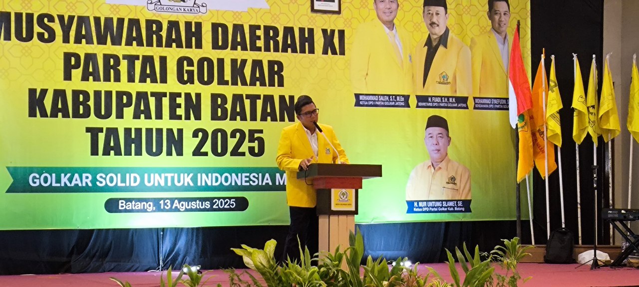Nur Untung Slamet Kembali Pimpin Golkar Batang Setelah Terpilih Secara Aklamasi