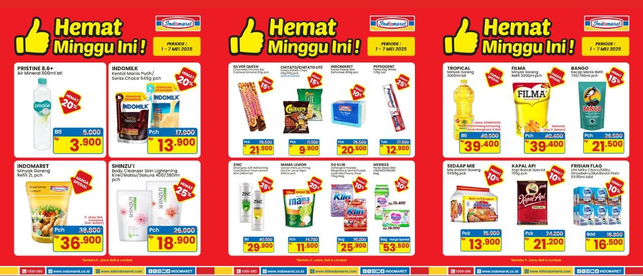 Spesial Promo Hemat Minggu Ini di Indomaret! Diskon Kebutuhan Harian Mulai dari Rp3 Ribuan!
