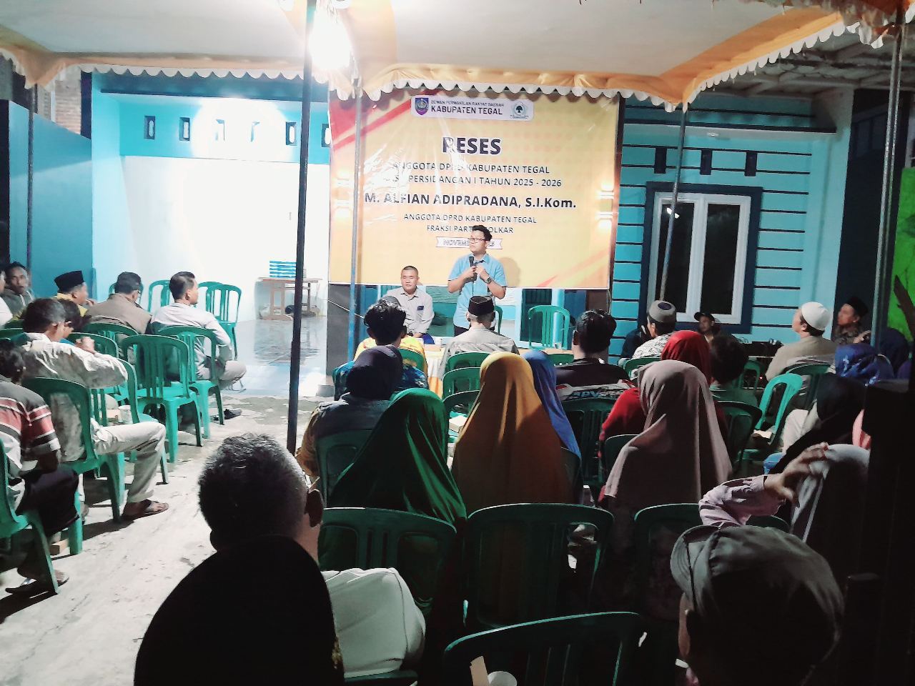 Reses di Bogares Lor Tegal, Alfian Dapat Keluhan Banjir, Warga Minta Drainase