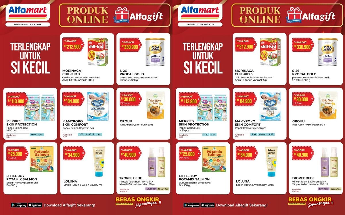 Diskon GILA 45%! Produk Bayi Terbaik Mulai Rp 25 Ribuan Hanya di Alfagift, Bebas Ongkir!
