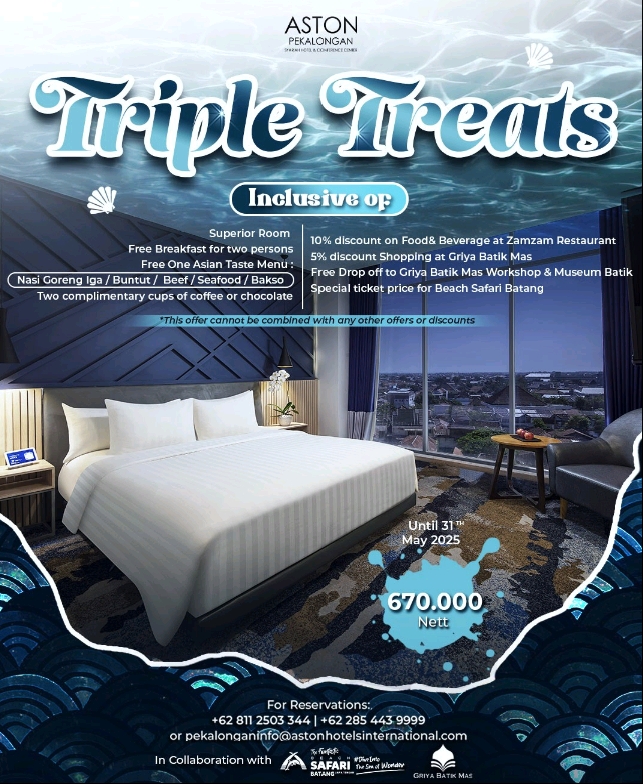 Berkeliling Pekalongan Bersama Keluarga, Dengan Promo Triple Treats Dari Aston Pekalongan Syariah