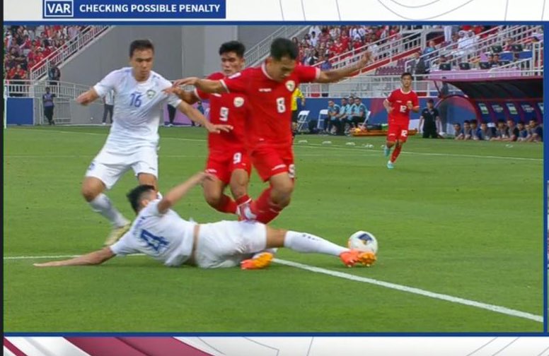 Pertandingan Indonesia U-23 Vs Uzbekistan U-23 Diulang karena Wasit Curang, Benarkah?