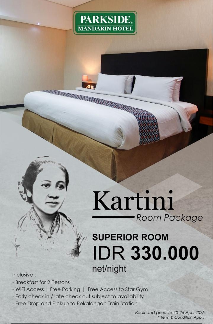 Spesial Hari Kartini, Tawaran Menginap di Parkside Mandarin Hotel Pekalongan 