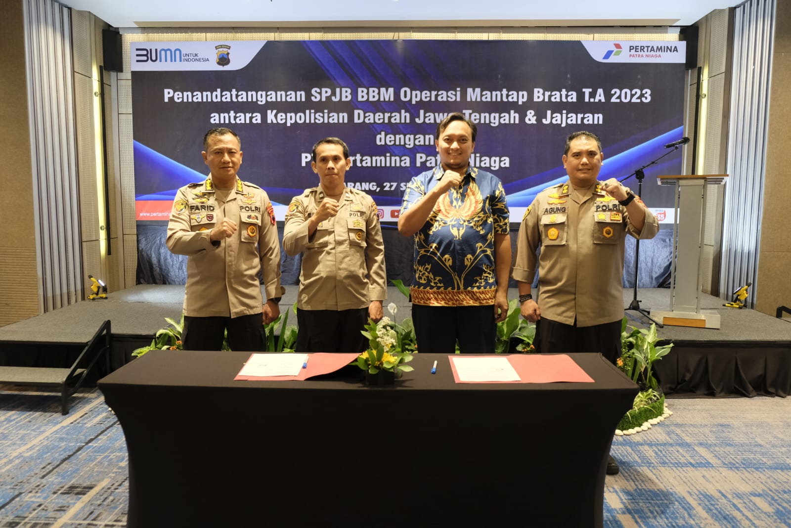 Pertamina Suplay BBM untuk Operasi Mantap Brata Polda Jateng, Dukung Pemilu 2024 Lancar