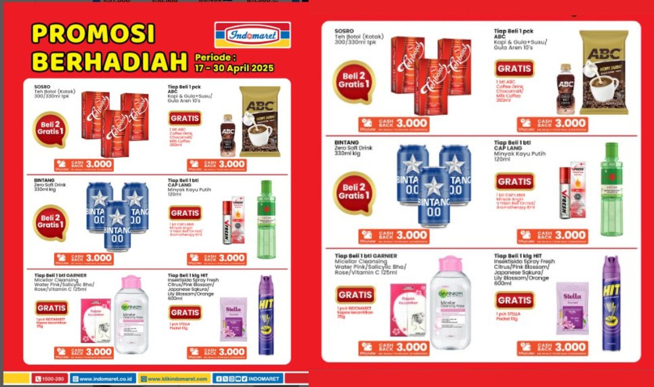 Lagi Ada Promo Berhadiah di Indomaret! Belanja Mulai Rp30.000 Dapat Hadiah Langsung!