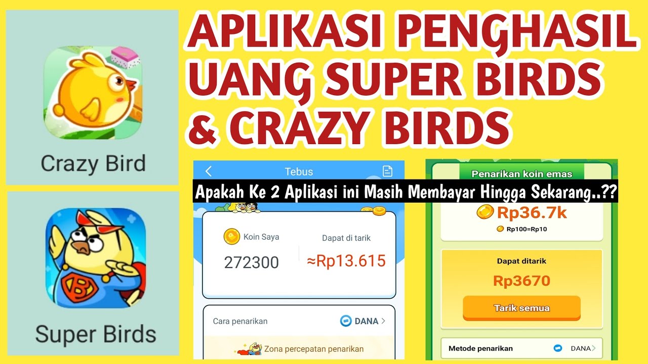 Game Super Brids, Aplikasi Penghasil Saldo DANA Tercepat yang Bisa Dapatkan Uang Hingga Rp 900 Ribu