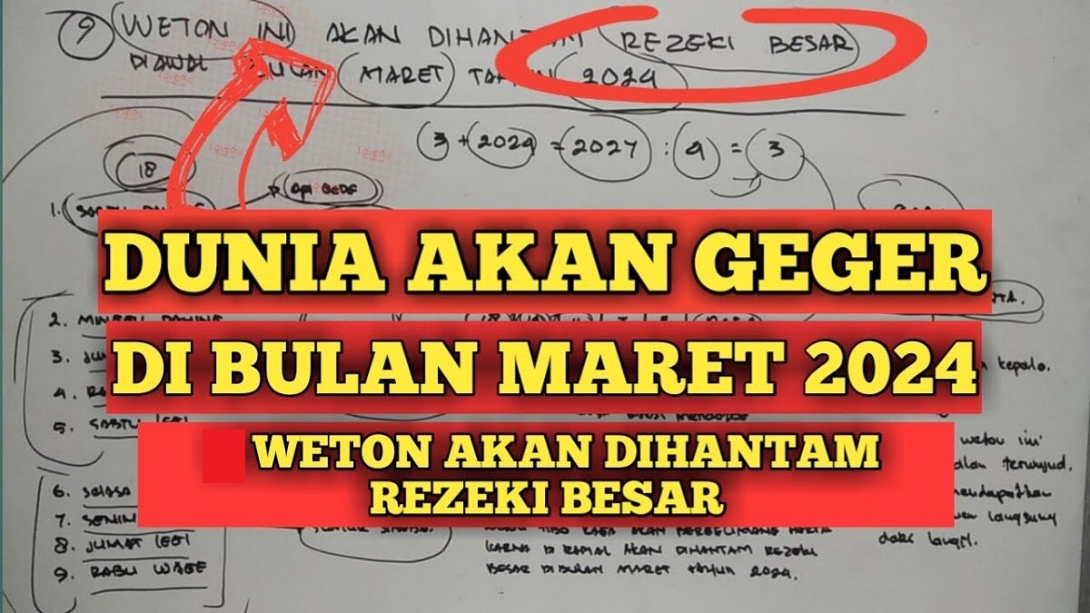 Primbon Jawa: Inilah 5 Weton yang Diprediksi Akan Mendapat Limpahan Rezeki di Bulan Maret 2024, Apa Saja?