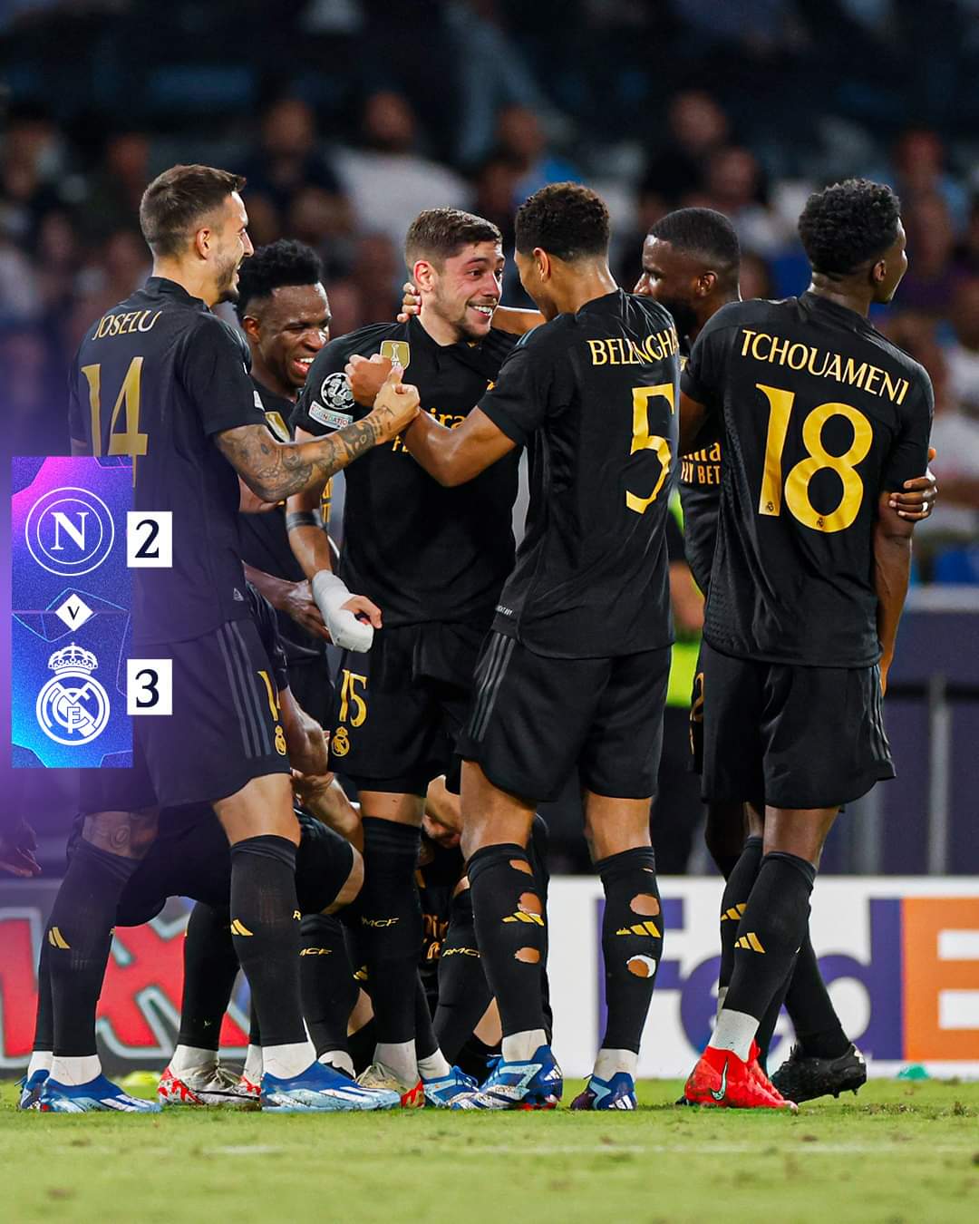 Kalahkan Napoli, Real Madrid Kokoh di Puncak Klasemen Grup C Liga Champions