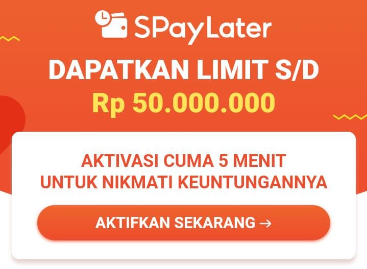 Begini Cara Aktivasi Shopee Paylater, Limit Sampai 50 Juta Manfaatkan Diskon dan Cashback Besar-Besaran!