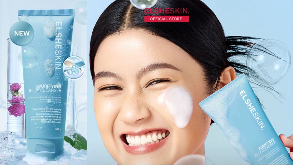 Review ElsheSkin Purifying Jelly Cleanser, Sabun Muka untuk Kulit Berminyak dan Berjerawat 