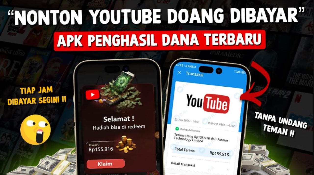 Cara Mendapatkan Saldo DANA Gratis dari Nonton Youtube Short, Warga Pekalongan Bisa Gajian Sampai Rp 1 Juta!