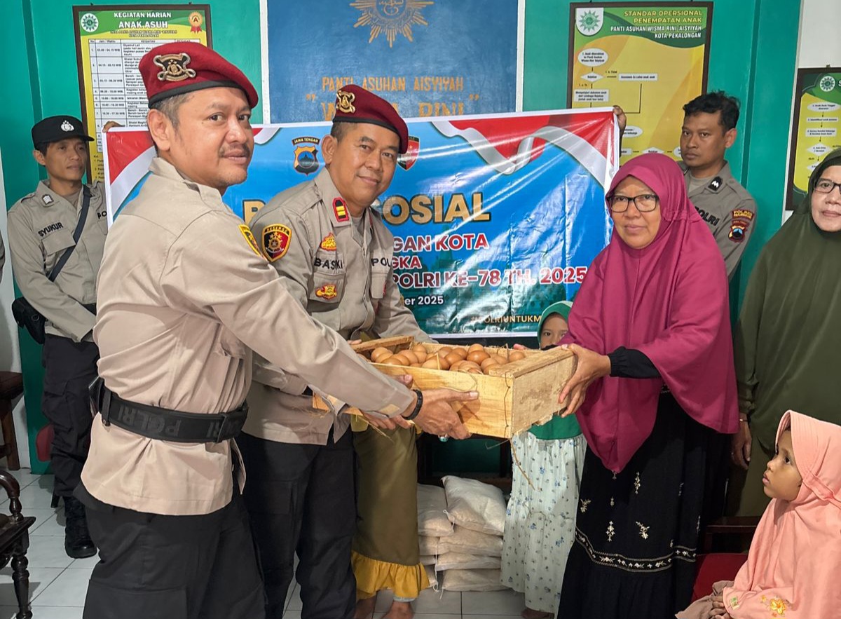 Peringati Hari Jadi Fungsi Reserse ke-78, Sat Reskrim Polres Pekalongan Kota Bakti Sosial di Panti Asuhan