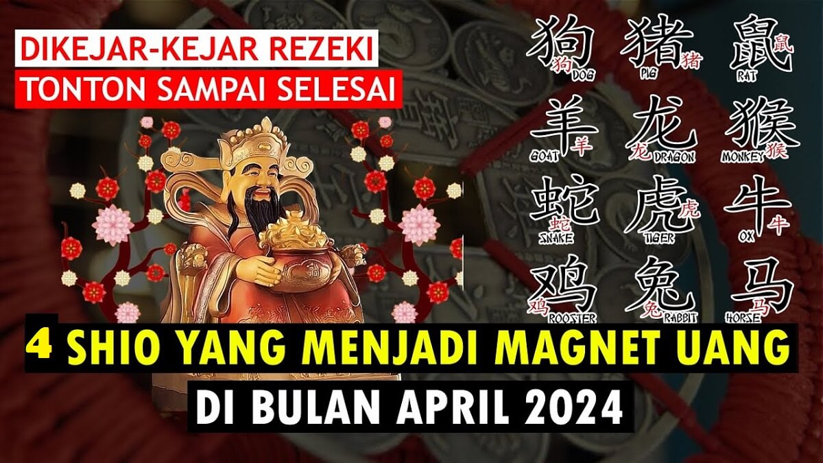 Asrology Cina: 4 Shio Ini Bakal Kipas-kipas Cuan di bulan April 2024, Rezeki Besar Akan Datang Menghampiri