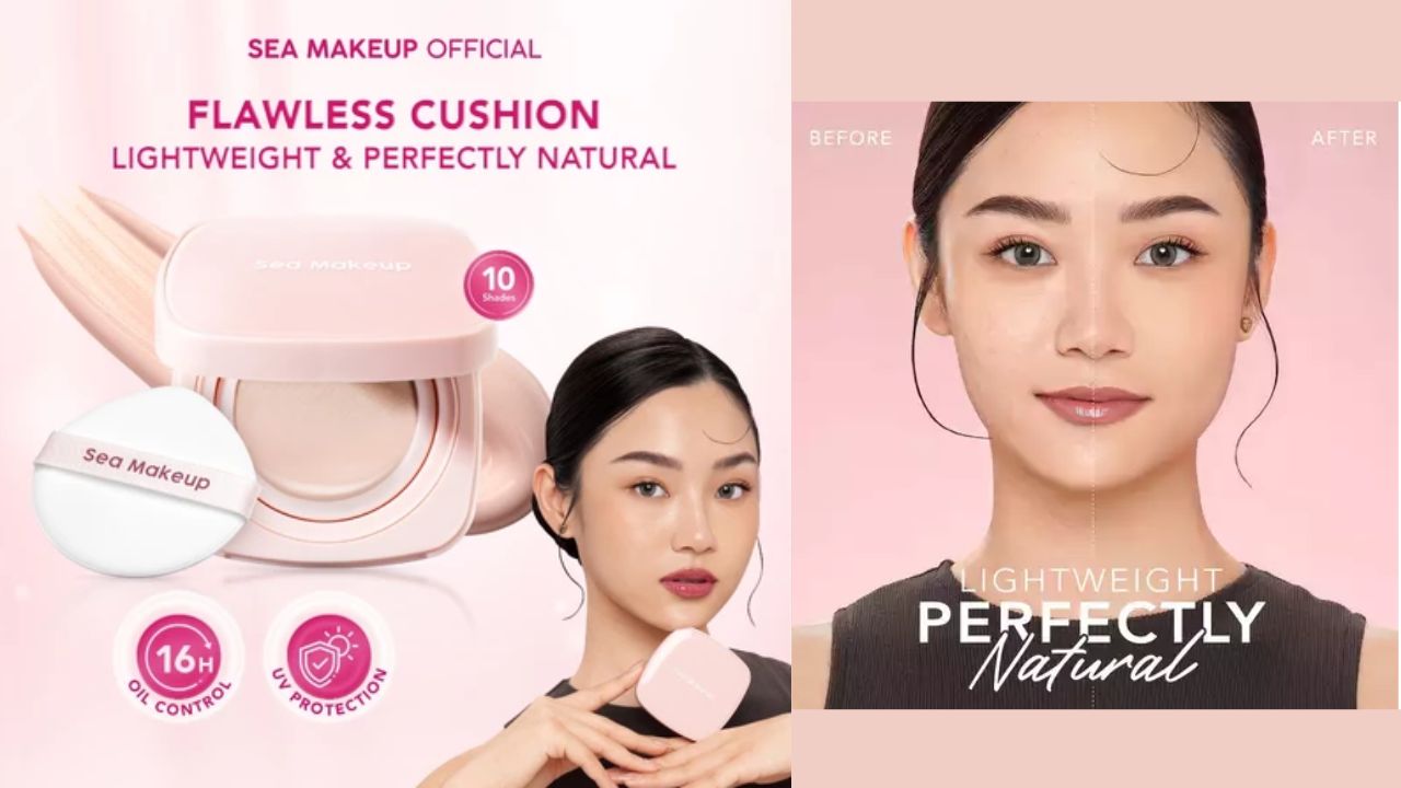 NEW LAUNCH! Sea Makeup Fix and Flawless Silk Cushion, Tahan Minyak Selama 16 Jam