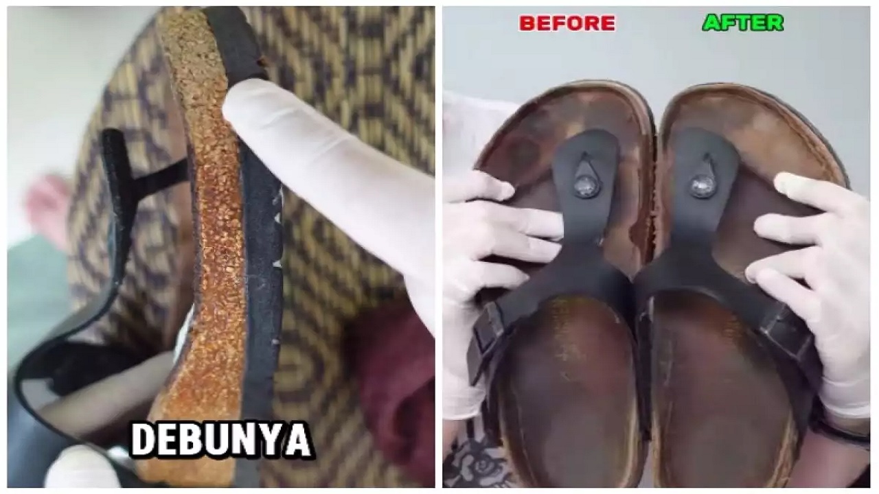 Cara Ampuh Membersihkan Sandal Dekil Jadi Seperti Baru dengan 3 Bahan Dapur, Sekali Usap Noda Hilang