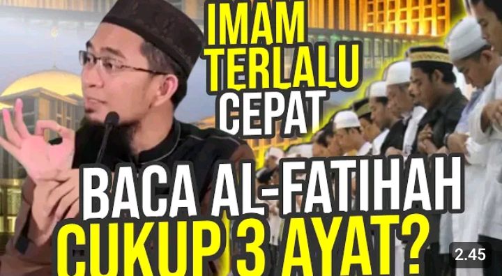Salat Tarawih, Makmum Ketinggalan Baca Al Fatihah karena Imam Terlalu Cepat? Ini Solusi dari Ustaz Adi Hidayat