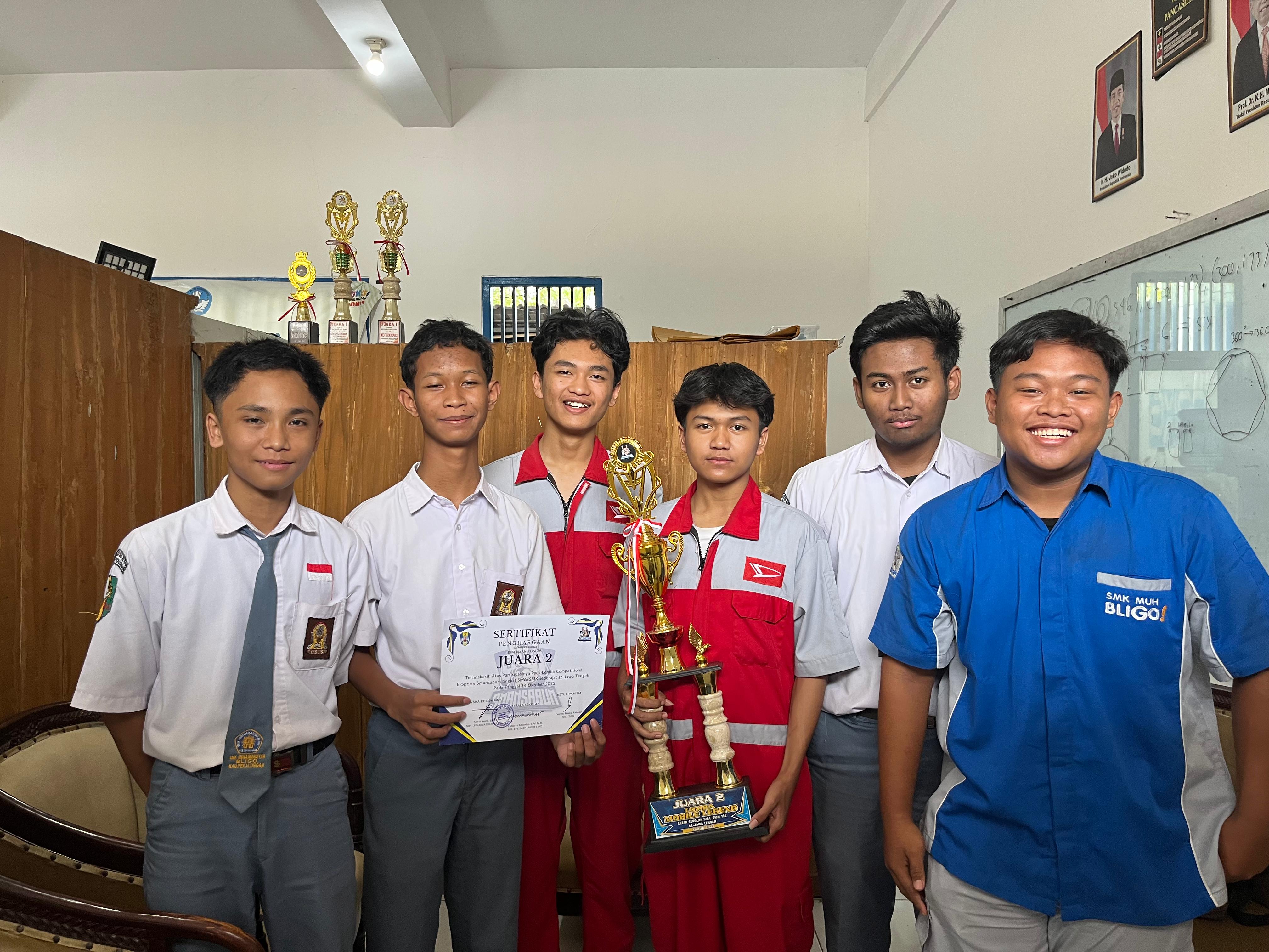 SMK Muhammadiyah Bligo, Bawa Pulang Medali Lomba E-Sport antar SMA/SMK sederajat se-Jawa Tengah.