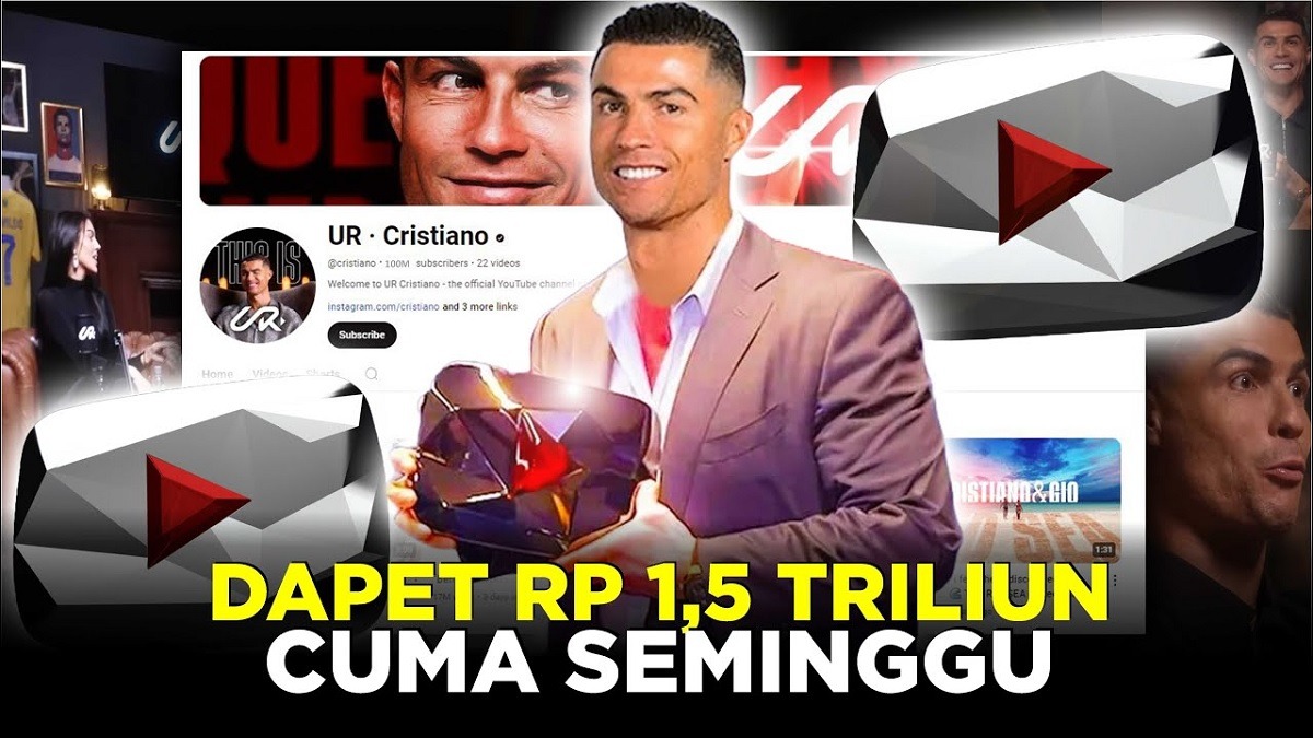 Gacor di Lapangan, Banjir Cuan dari Adsense! Segini Penghasilan Gila Cristiano Ronaldo dari Youtube