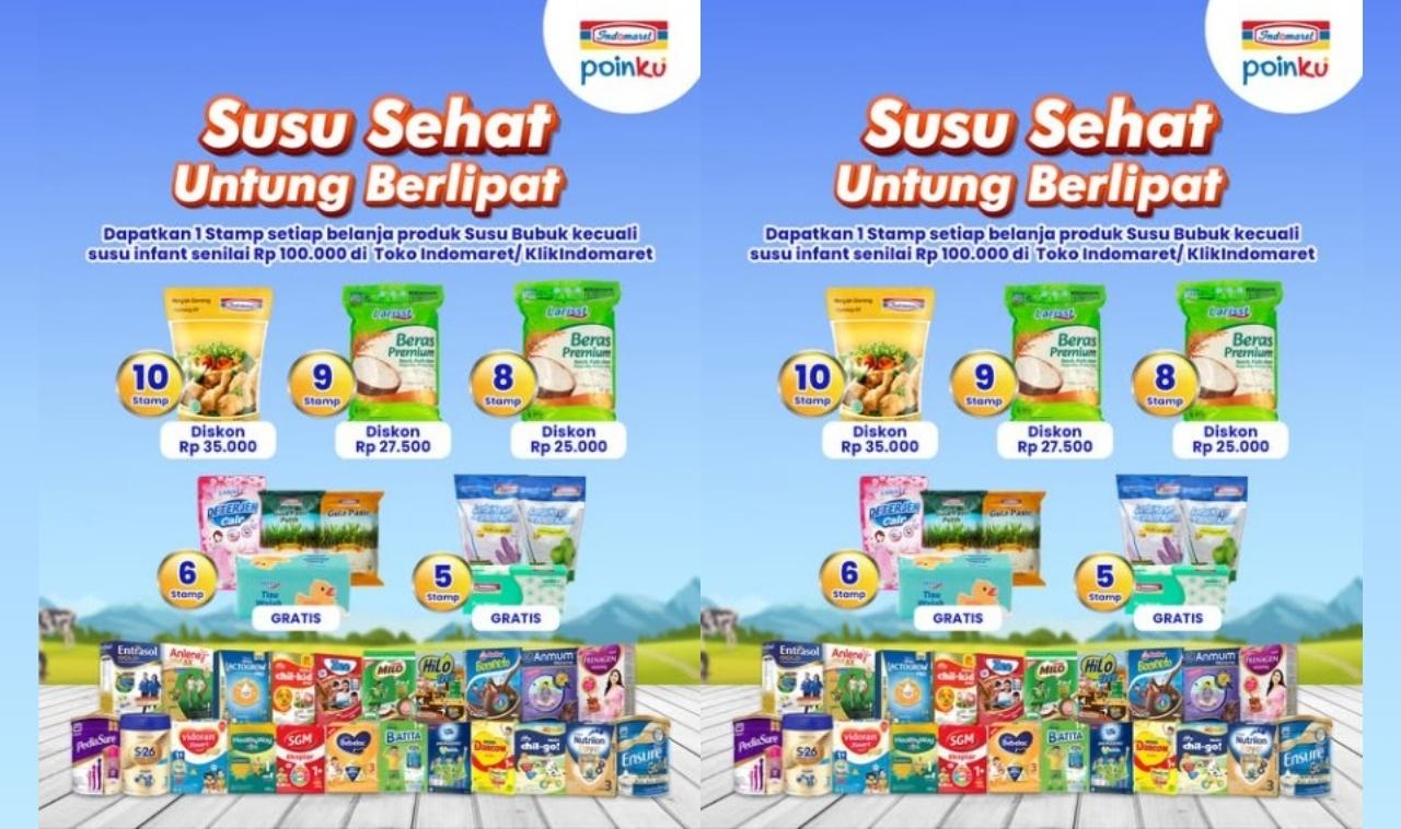 Ada PROMO menarik! Belanja Susu di Indomaret Dapat Stamp! Tukar Diskon Hingga Rp35.000 & Produk Gratis