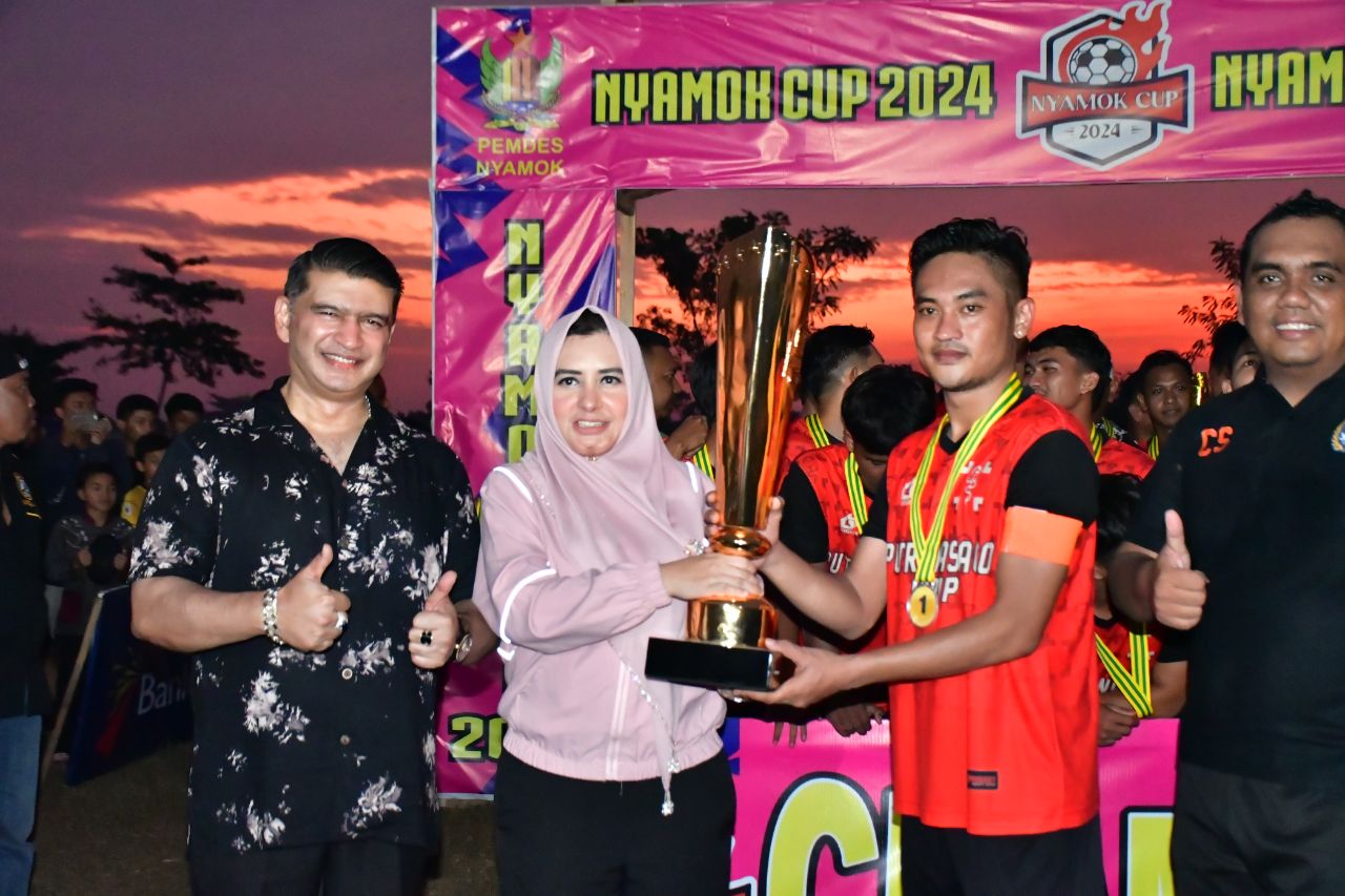 Final Turnamen Sepak Bola Nyamok Cup 2024. Bupati Fadia: Semangat Sportivitas Contoh Luar Biasa