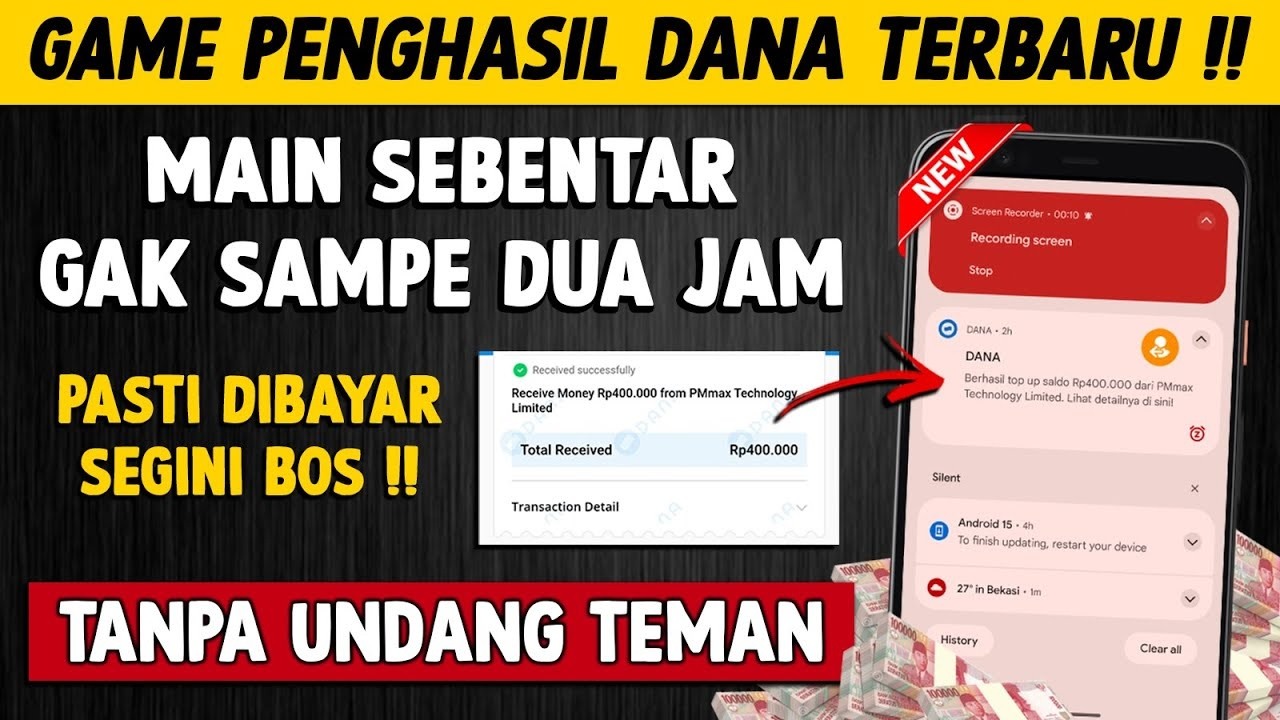 Main Sebentar Langsung Dibayar, Cara Cepat Menghasilkan Saldo DANA Rp400.000 dari Game Penghasil Uang 2025