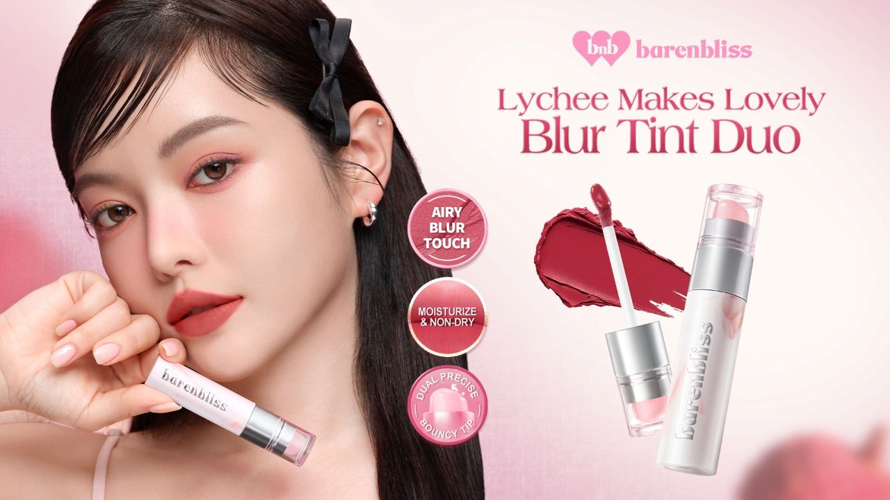 BARU! Review BNB Lychee Makes Lovely Blur Tint Duo, Lip Product 2in1 yang Nyaman di Bibir 