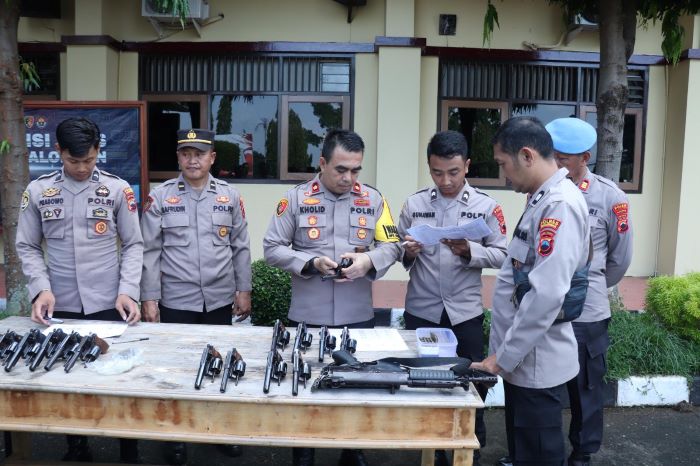 Polres Pekalongan Periksa 85 Senjata Api, Masih Ditemukan Senpi Kotor