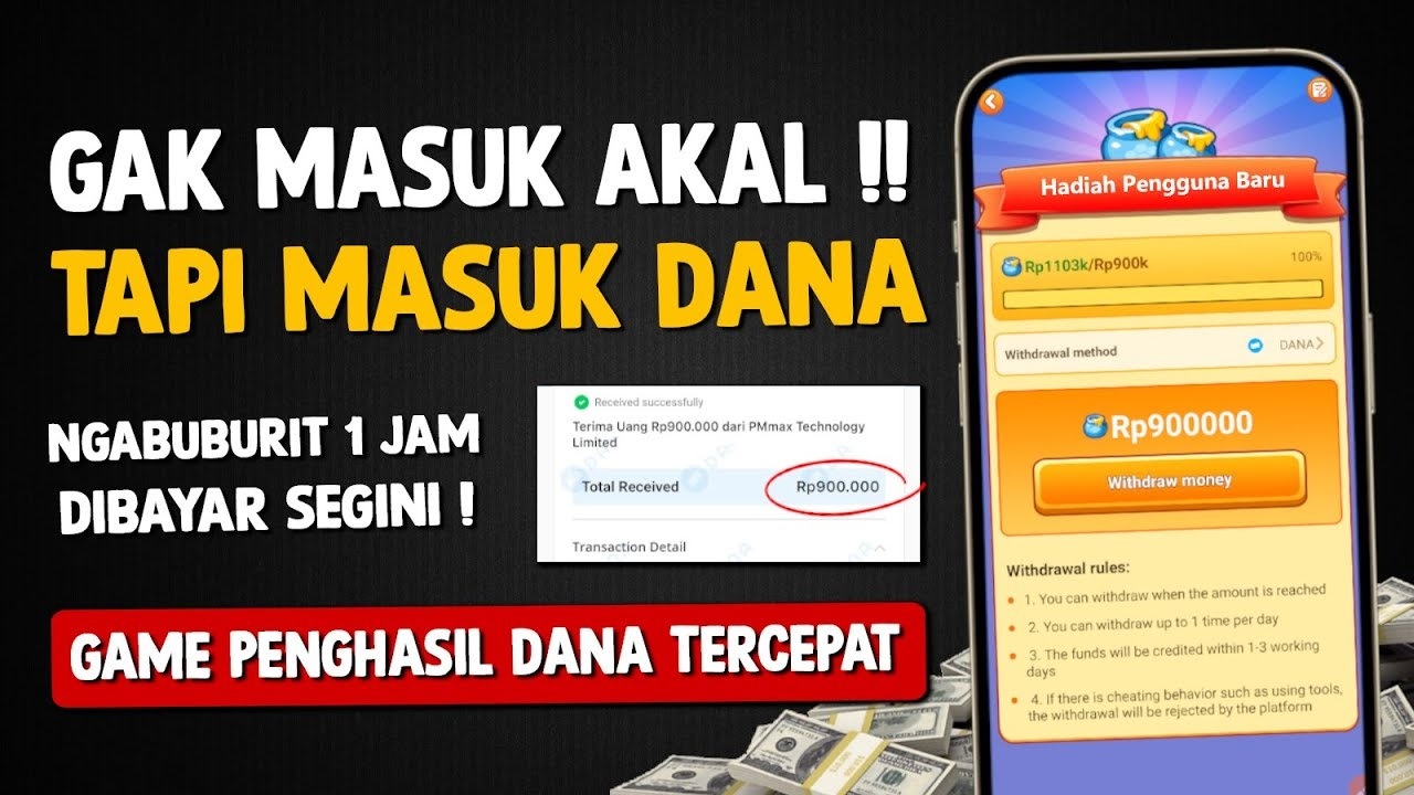 Game Penghasil Uang 2025 Terbukti Membayar! Dapatkan Saldo DANA Rp900.000 dengan Mudah