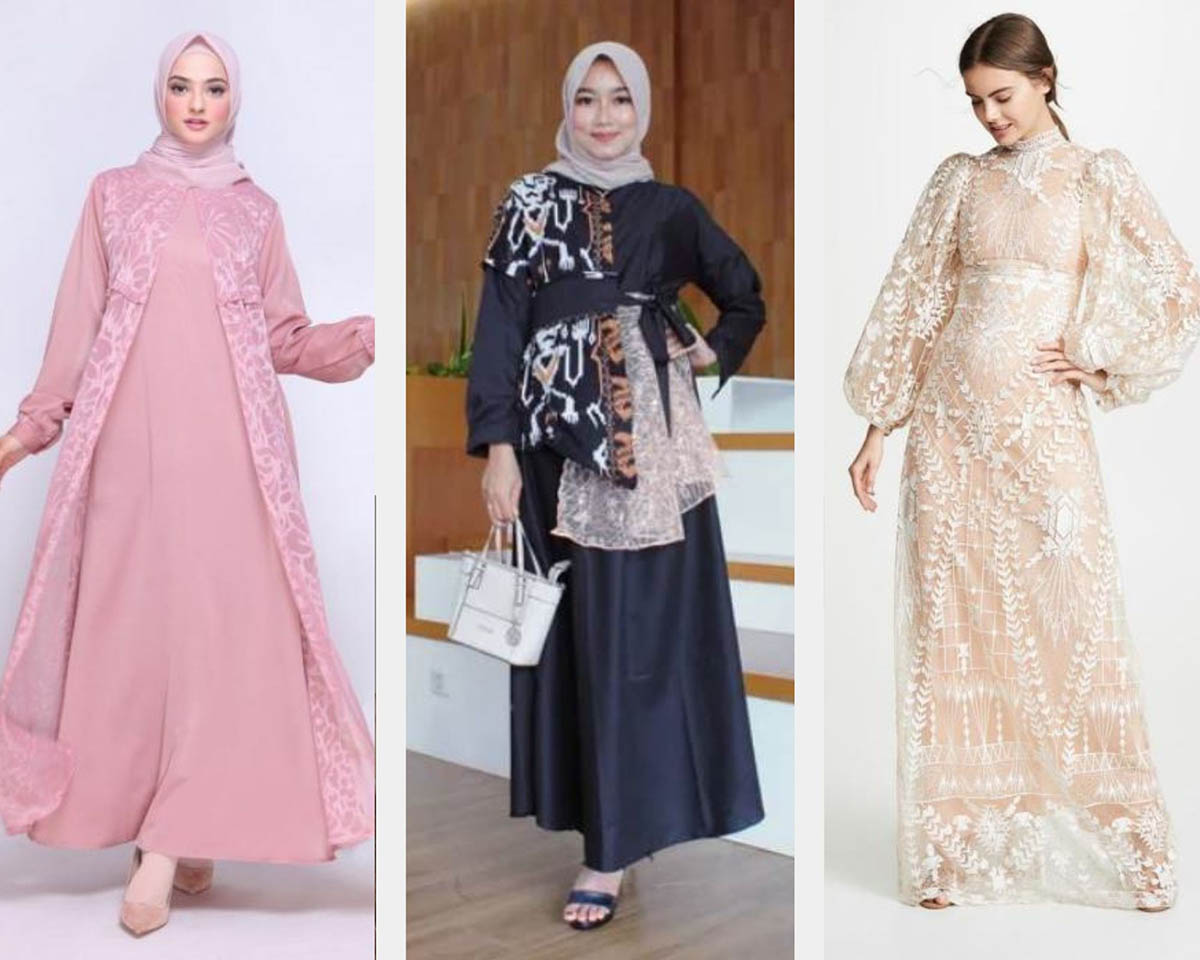 5 Model Gamis Brokat Kombinasi Batik, Tren Fashion Ramadhan 2024 yang Memadukan Nuansa Modern dan Tradisional