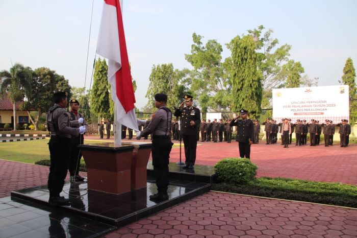 AKBP Wahyu Rohadi Pimpin Upacara Peringatan Hari Pahlawan Tahun 2023