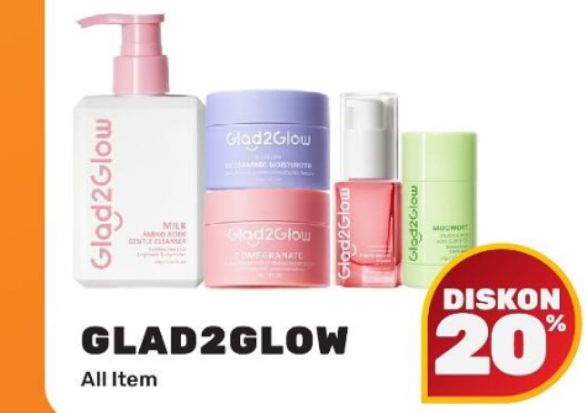 Skincare Lagi Turun Harga, Diskon 20% Untuk Semua Produk Glad2Glow di YOGYA Pekalongan