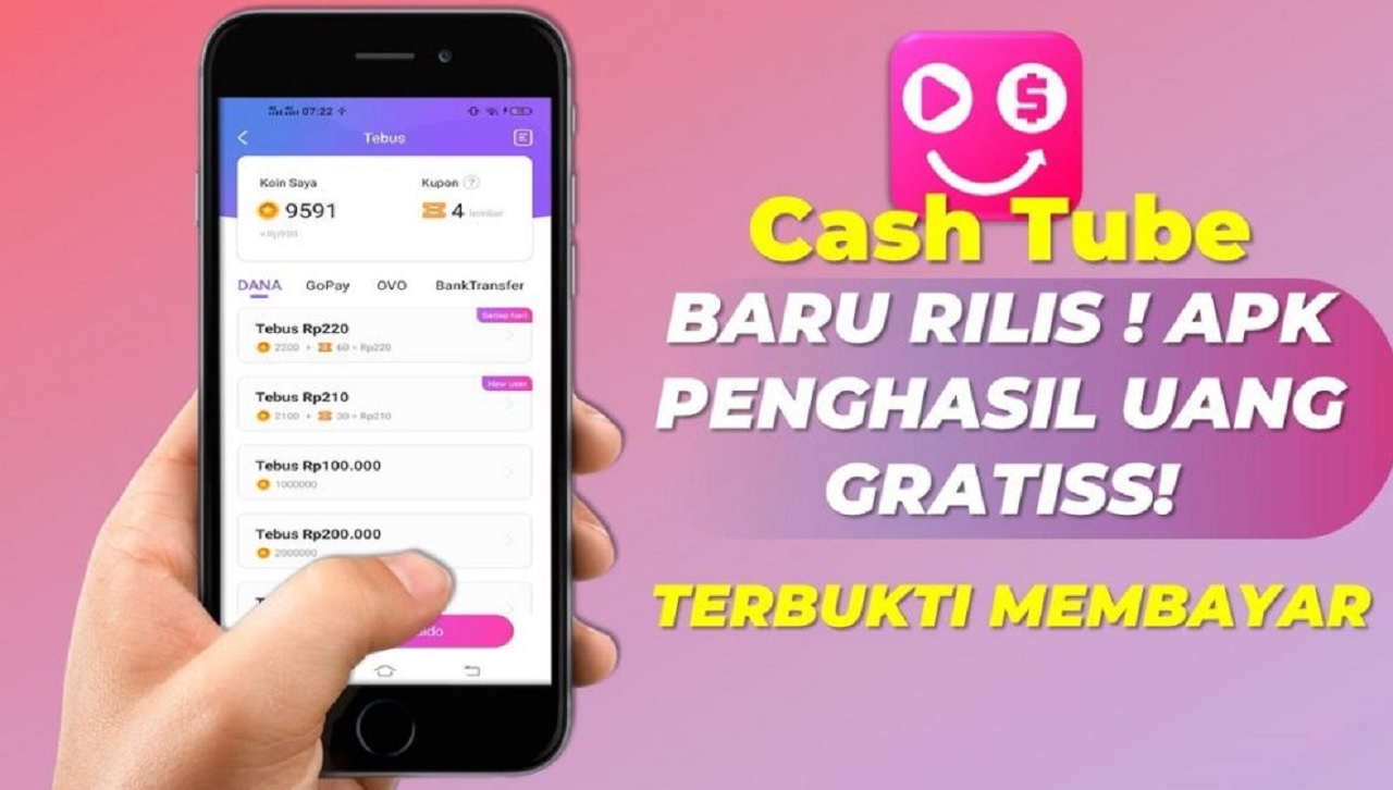 Cara Mudah Dapat Saldo OVO Rp100 Ribu Gratis di Aplikasi CashTube, Langsung Cair!