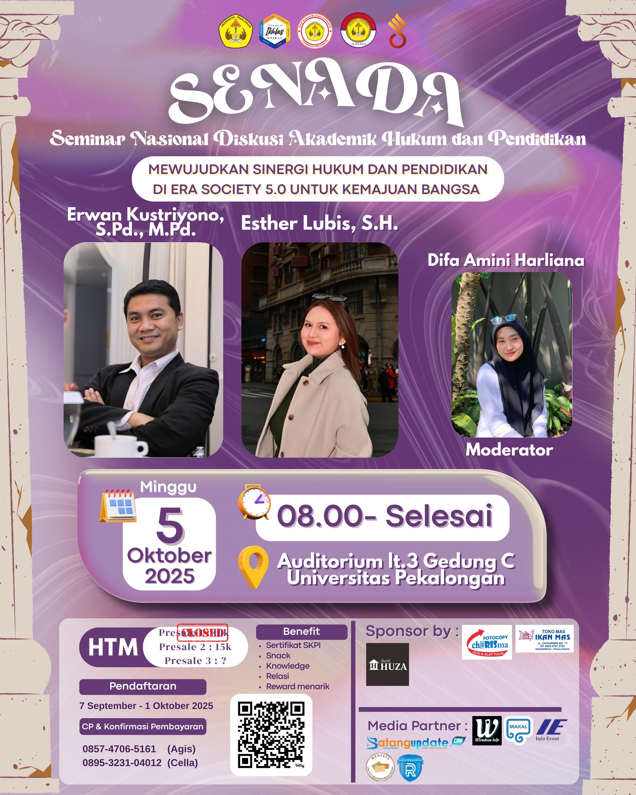 SENADA 2025: Seminar Nasional Diskusi Akademik Hukum dan Pendidikan