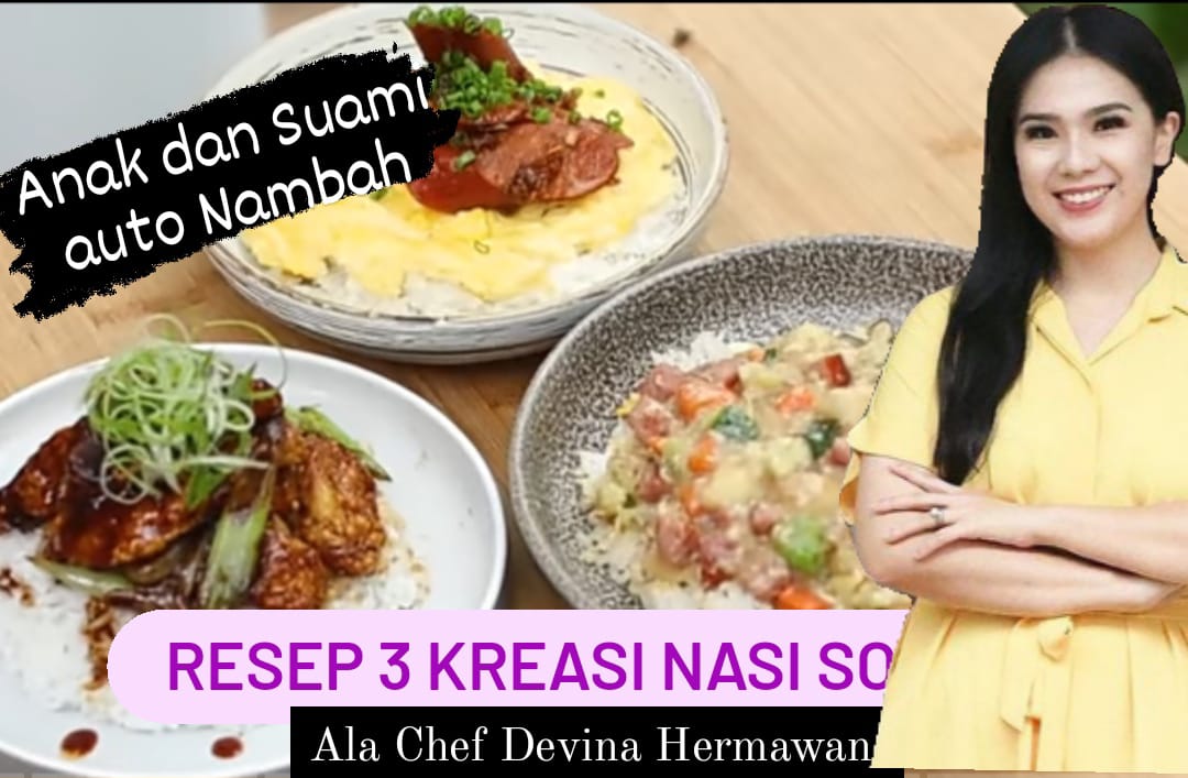 Ide Sarapan Favorit Suami dan Anak, Resep 3 Kreasi Nasi Sosis ala Chef Devina Hermawan