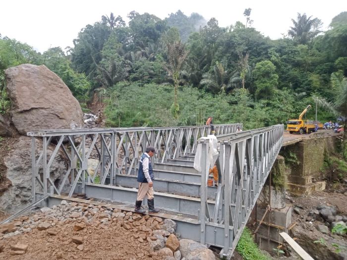Pembangunan Jembatan Bailey Petungkriyono Capai 90 Persen, 2 Hari Lagi Diperkirakan Rampung
