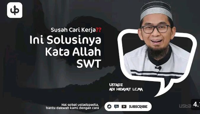 Ustaz Adi Hidayat: Susah Cari Kerja? Ini Solusinya Kata Allah