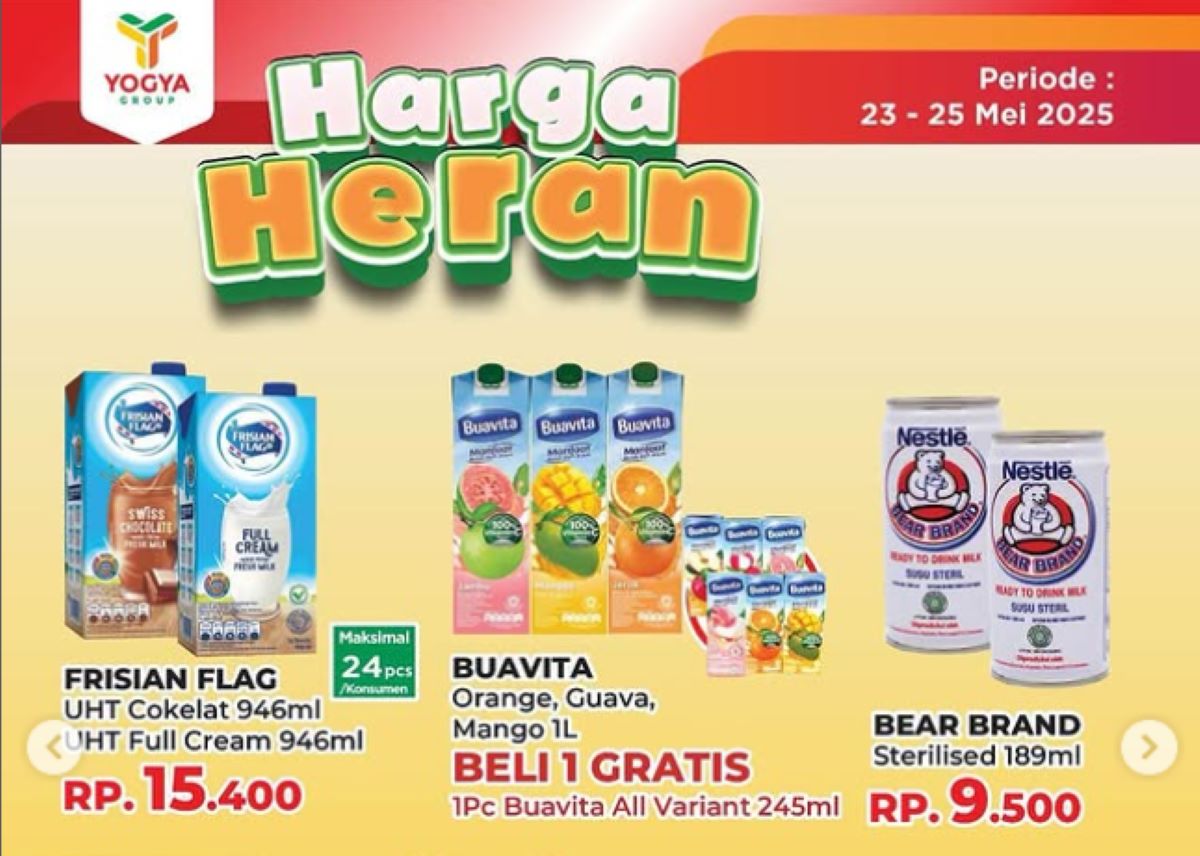 Mulai dari 9 ribuan, Promo Produk Susu Harga Hemat Cuma sampai Besok di YOGYA Pekalongan 