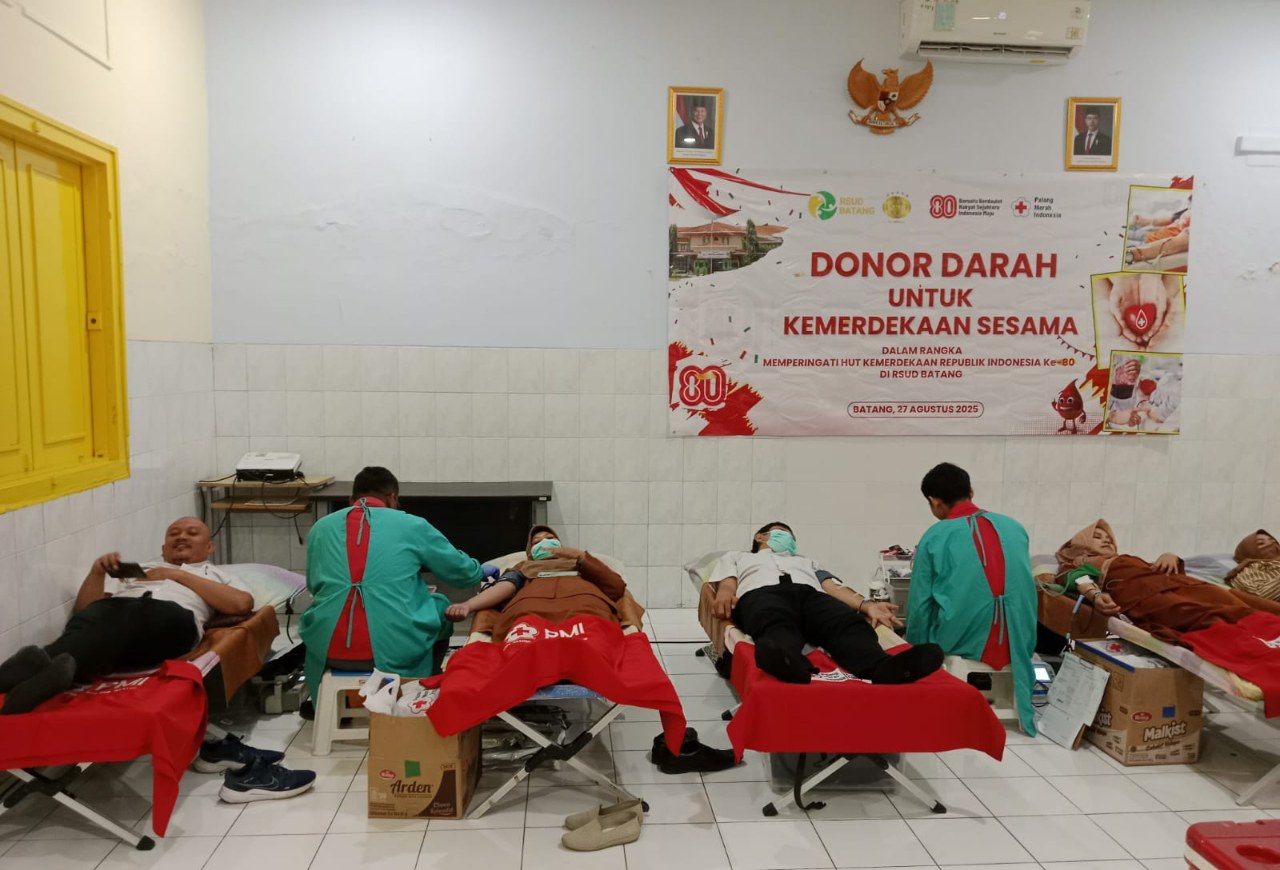 RSUD Kalisari Batang Gelar Donor Darah, Targetkan 80 Kantong di Momen HUT ke-80 RI