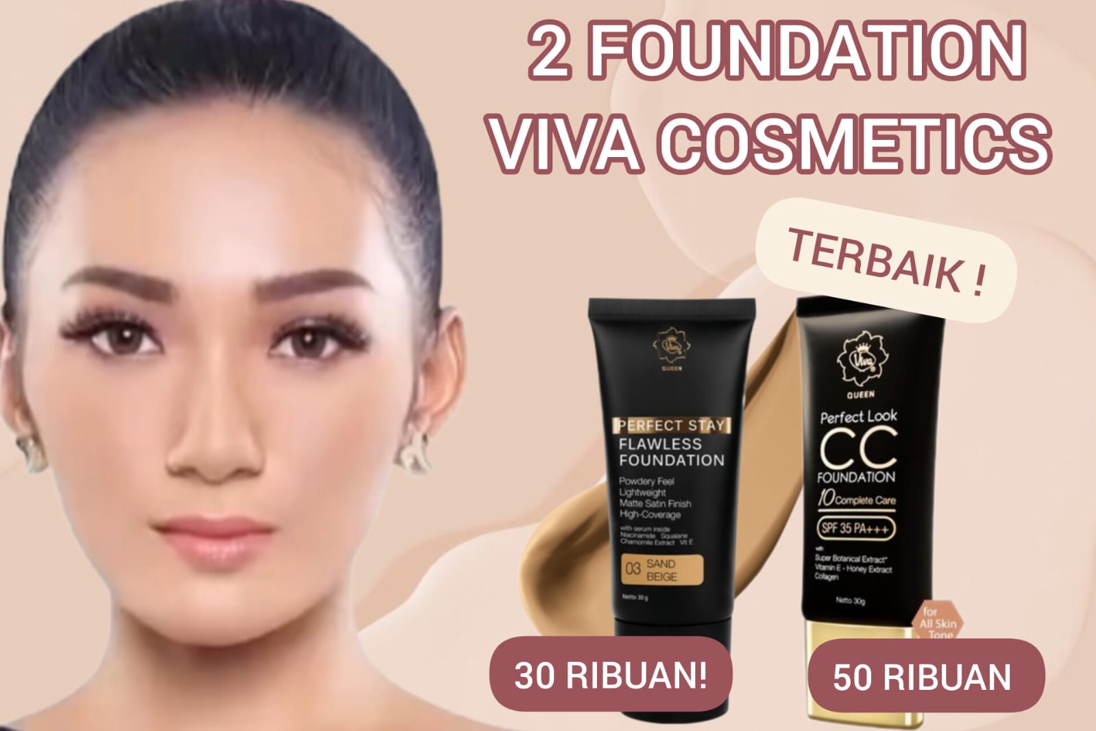2 Foundation Terbaik Viva Cosmetics udah High Coverage, Cuma 30 Ribu Efektif Mencerahkan Atasi Flek Hitam!