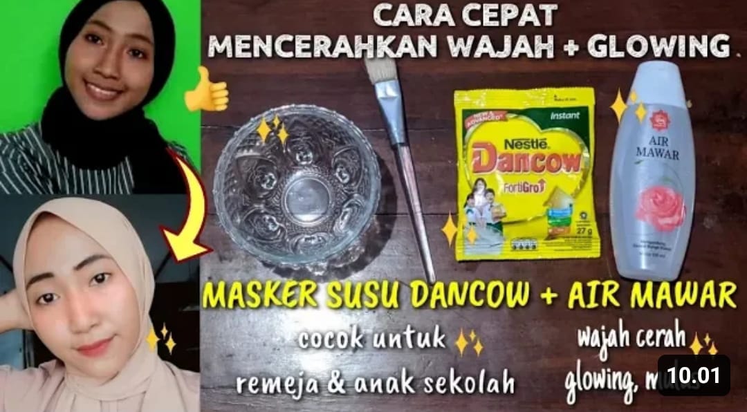 Racikan Cepat Putih Dalam 1 Malam! Ini Cara Pakai Air mawar dan Susu Dancow yang Benar 