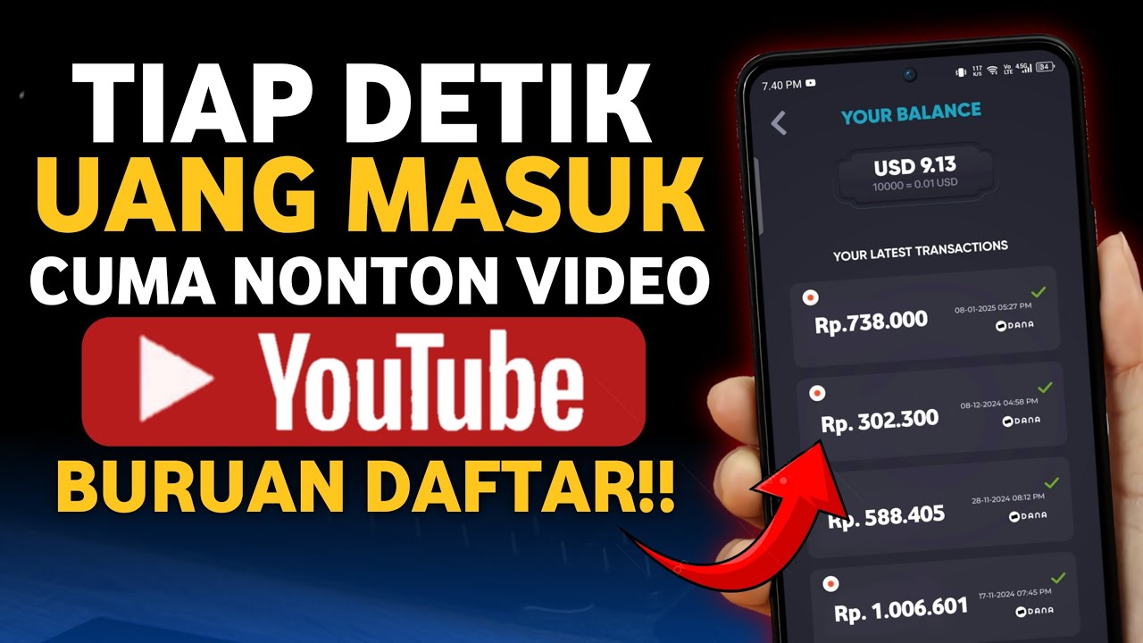 Ternyata Begini Cara Dapat Saldo DANA Hingga Jutaan Rupiah Cuma Dengan Nonton YouTube