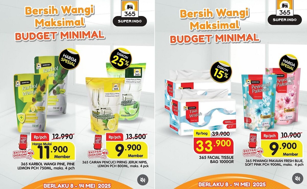 Diskon Superindo hingga 25%! Belanja Produk Kebersihan Mulai Rp9 Ribuan, Rumah Wangi Tanpa Bikin Dompet Jebol!