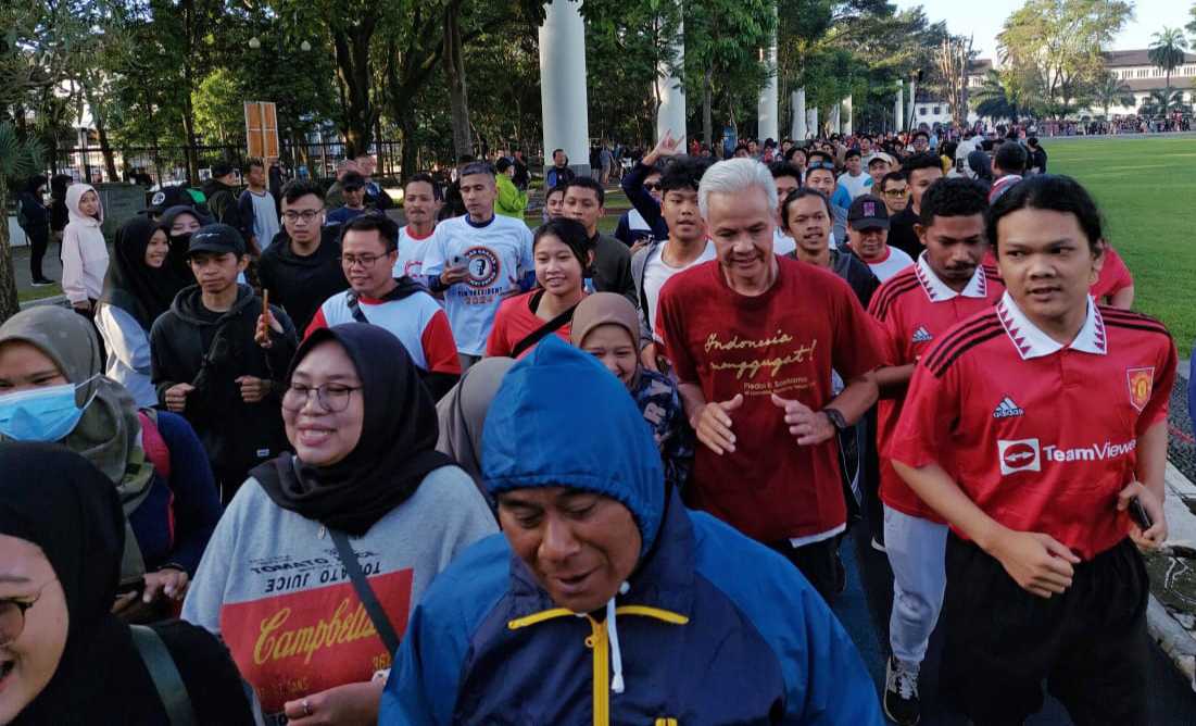 Wagub Jabar 'Culik' Ganjar Saat Jogging di Bandung, Ternyata Diajak Kesini