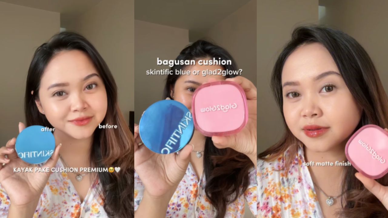 Battle Review Cushion Skintific Biru Vs Cushion Glad2Glow, Harga Beda Jauh tapi Ternyata Hasilnya…