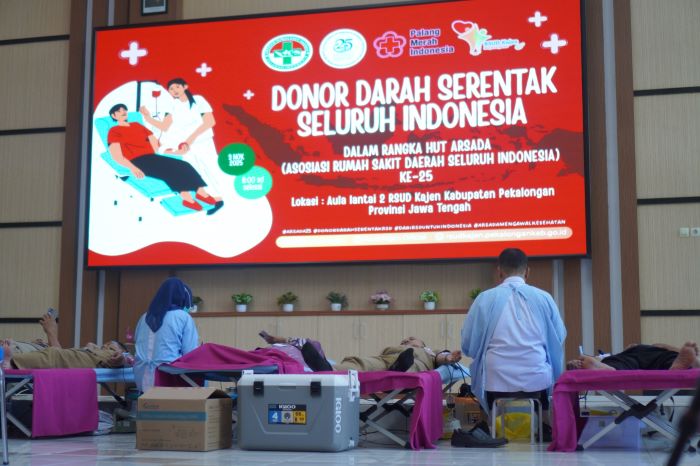 HUT ARSADA Ke-25, RSUD Kajen Gelar Donor Darah