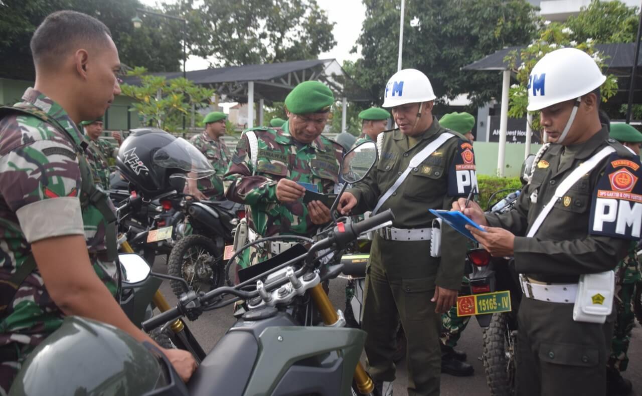 Kodim 0710 Pekalongan Gelar Operasi Penertiban Kendaraan Dinas oleh Satuan Polisi Militer