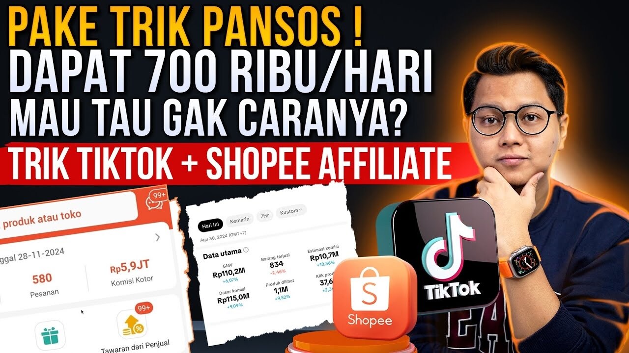 Pake Trik Pansos Ini dan Dapatkan Rp700 Ribu per Hari! Simak Cara Mudah Dapat Cuan dari TikTok dan Shopee